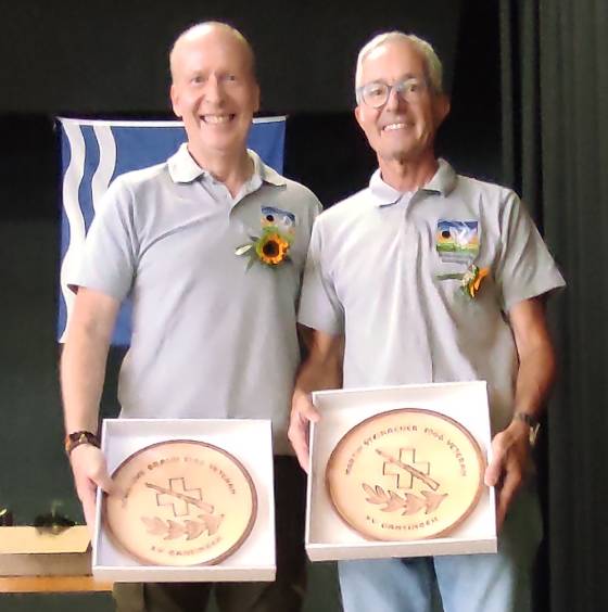 Jungveteranen des Schiessvereins Gansingen: Jens-Uwe Braun und Martin Steinacher. Foto: zVg