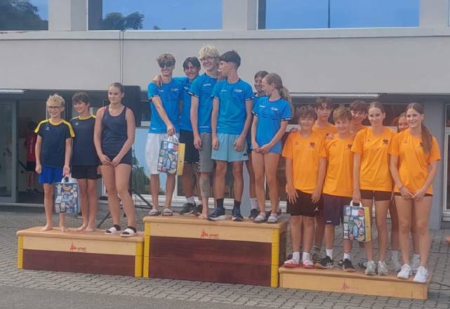Das U17-mixed-Team belegte den 1. Rang im Streetball und Weitsprung.