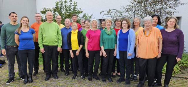Der Regenbogenchor Fricktal bereitete sich auf das Konzert vor.