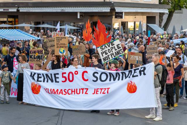Impressionen von der Demonstration in Baden am Freitag