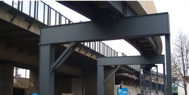 Hilfsbrücke bei Hagnau