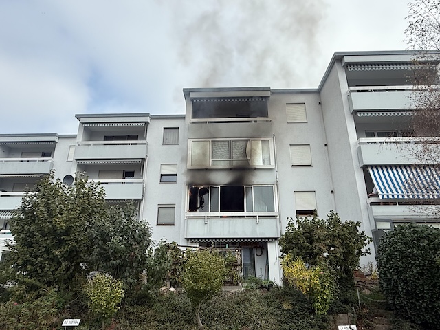 Brandort in Klindöttingen. Foto: Polizei AG