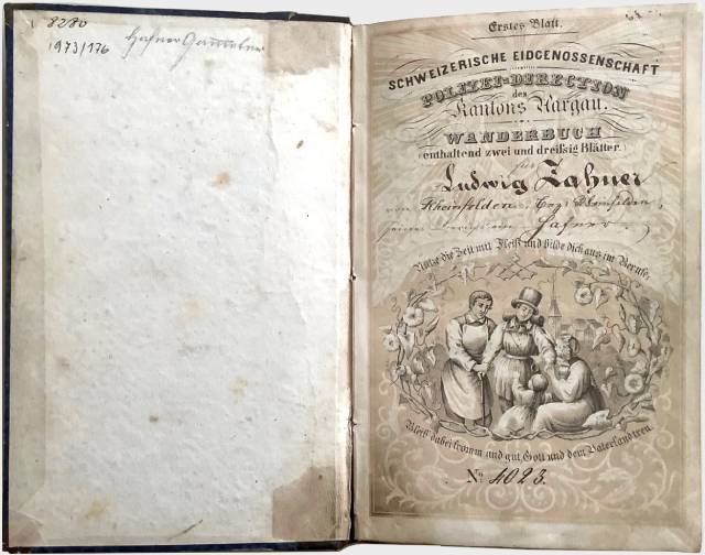 Bild: Wanderbuch des Rheinfelder Hafners Ludwig Zahner (1841–1912) aus den Jahren 1860-1867. Foto: © Fricktaler Museum, zVg